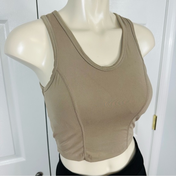 JONES NEW YORK SPORT bra EXERCISE sports bra NUDE padded cups racer back S - Picture 2 of 8